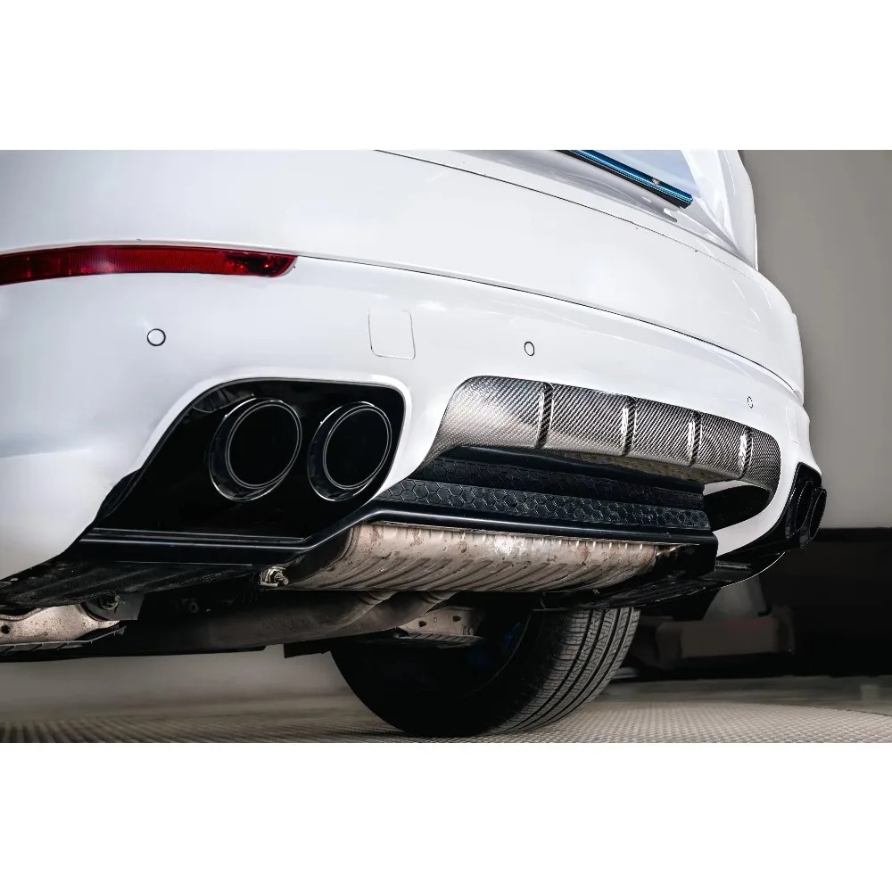 New 9Y0.1 SD for Cayenne 2018-2024 Rear Lip Carbon Fiber Decorative Panel